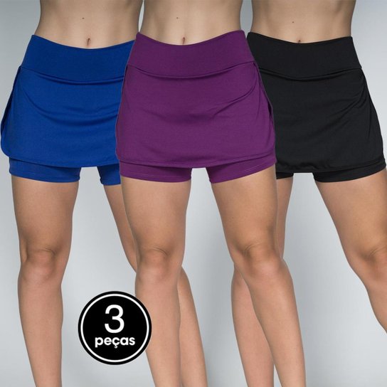 Kit 3 Short Saia Suplex Feminino Liso Academia Fitness Treino Tapa Bumbum - Sortido é ruim? Kit 3 Short Saia Suplex Feminino Liso Academia Fitness Treino Tapa Bumbum - Sortido é boa?