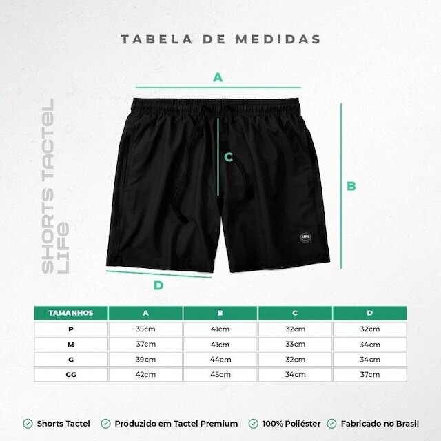 Kit 3 Shorts Bermuda Masculino Básico Mauricinho Tactel
