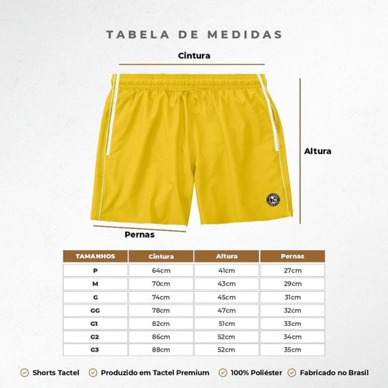 Kit 3 Shorts Bermuda Masculino Básico Mauricinho Tactel