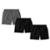 Kit 3 Shorts Bermuda Masculino Básico Mauricinho Tactel - Preto+Cinza