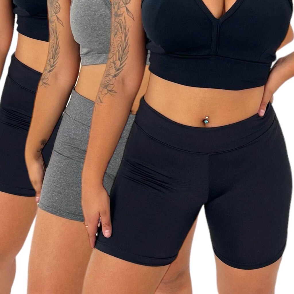 Kit 3 Shorts Bermudinha Bermuda Suplex Academia Caminhada