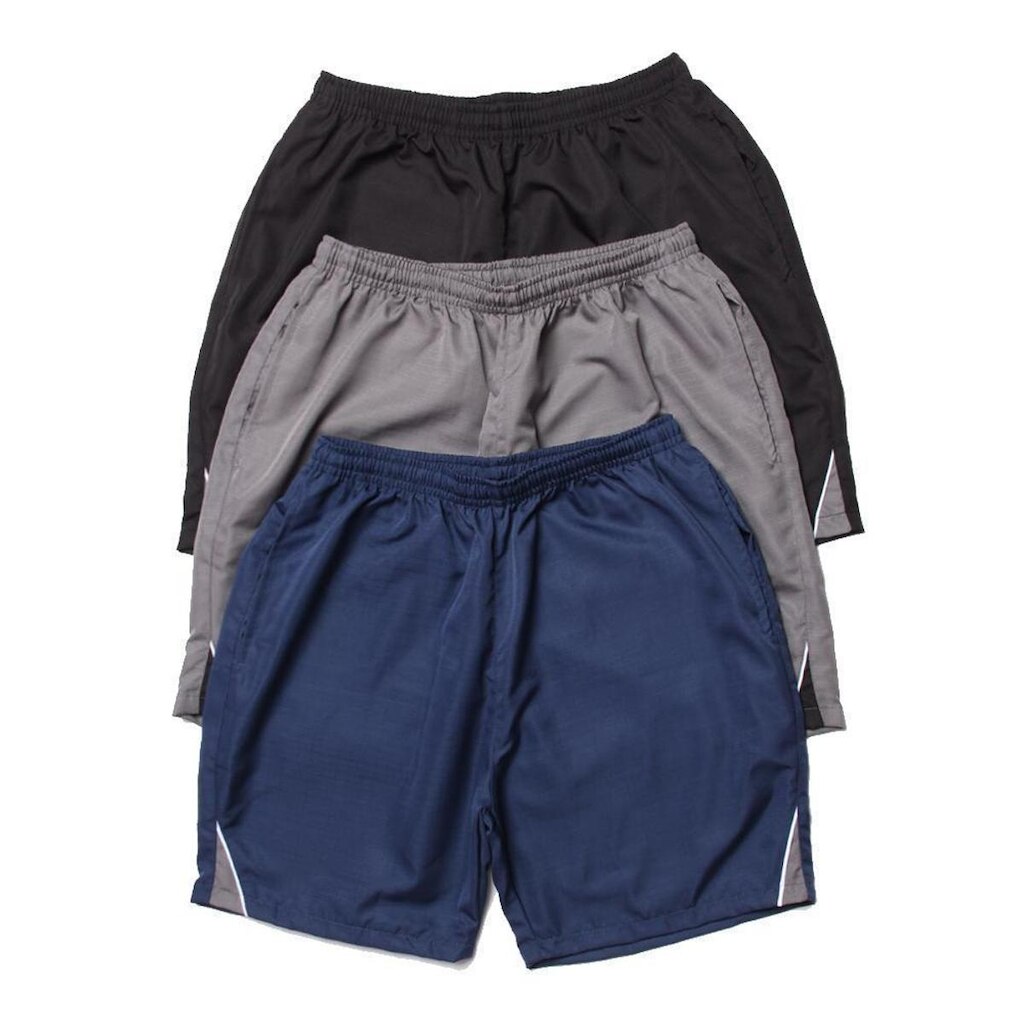 Kit 3 Shorts Curto Tactel Rip Stop Com Bolsos