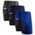 Kit 3 Shorts Masculino 2 em 1 Fitness Bermuda Para Treino - Cinza+Azul