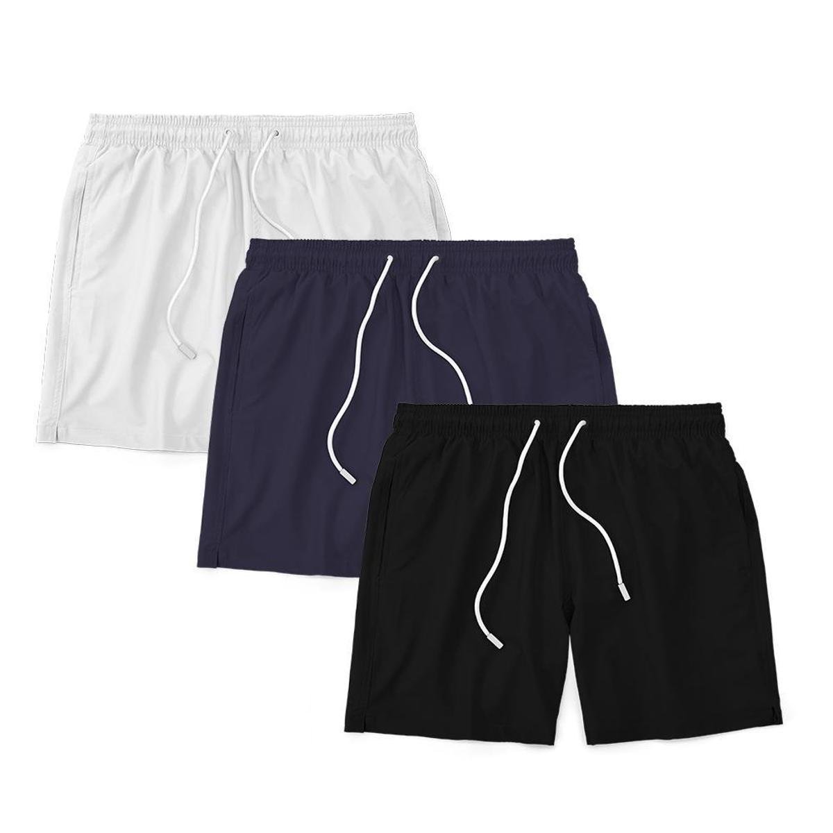 Kit 3 Shorts Masculino Liso Básico Bermuda Tactel Água Praia Treino Academia Corrida é ruim? Kit 3 Shorts Masculino Liso Básico Bermuda Tactel Água Praia Treino Academia Corrida é boa?
