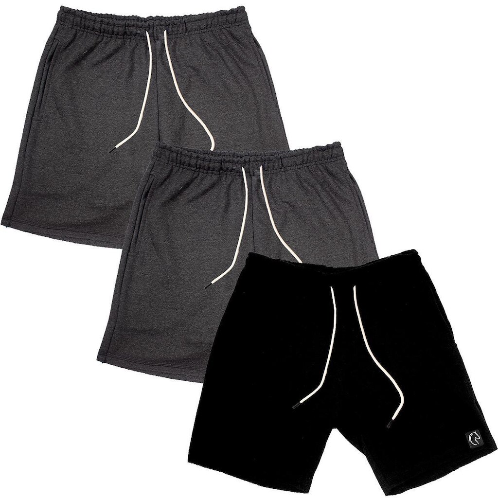 Kit 3 Shorts Masculino Moletom Casual Bermuda Macia Academia