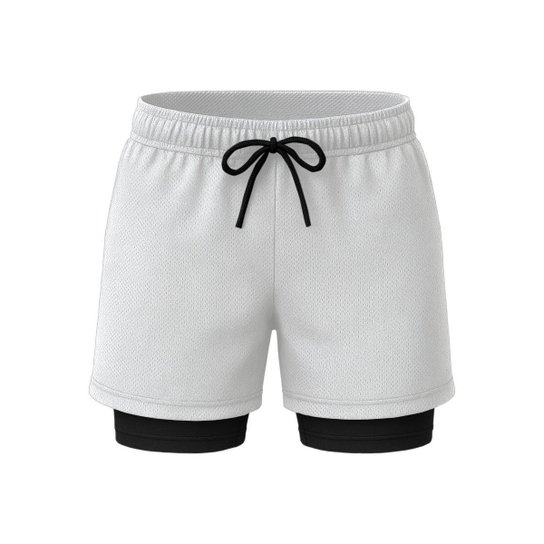 Kit 3 Shorts Masculinos 2 em 1 com Camada Térmica e Tecido de Alta Respirabilidade