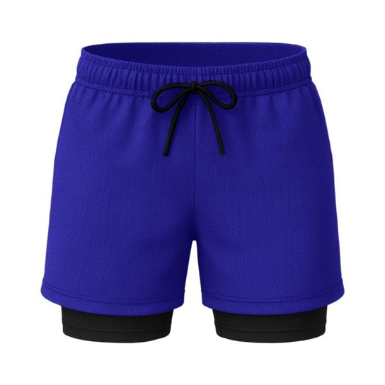 Kit 3 Shorts Masculinos 2 em 1 com Camada Térmica e Tecido de Alta Respirabilidade
