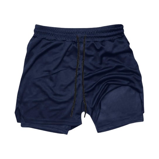Kit 3 Shorts Masculinos 2 em 1 com Camada Térmica e Tecido de Alta Respirabilidade