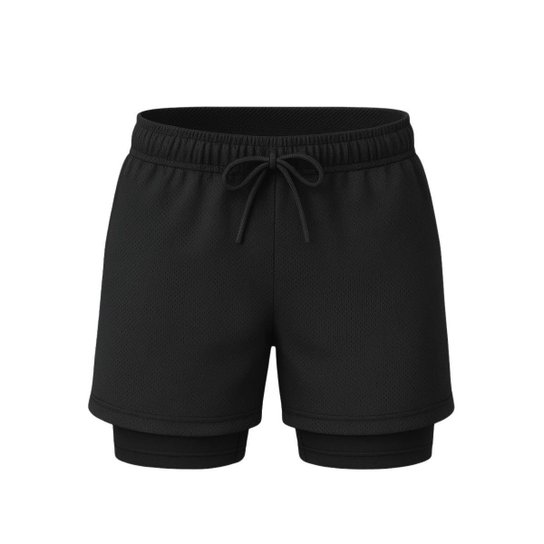 Kit 3 Shorts Masculinos 2 em 1 com Camada Térmica e Tecido de Alta Respirabilidade
