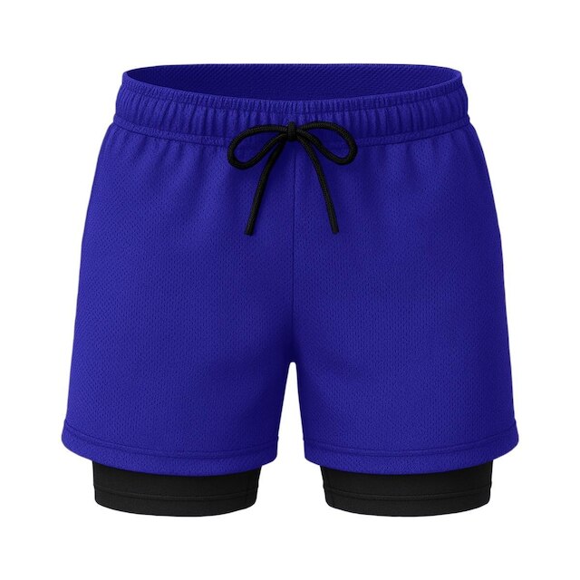 Kit 3 Shorts Masculinos 2 em 1 com Camada Térmica e Tecido de Alta Respirabilidade