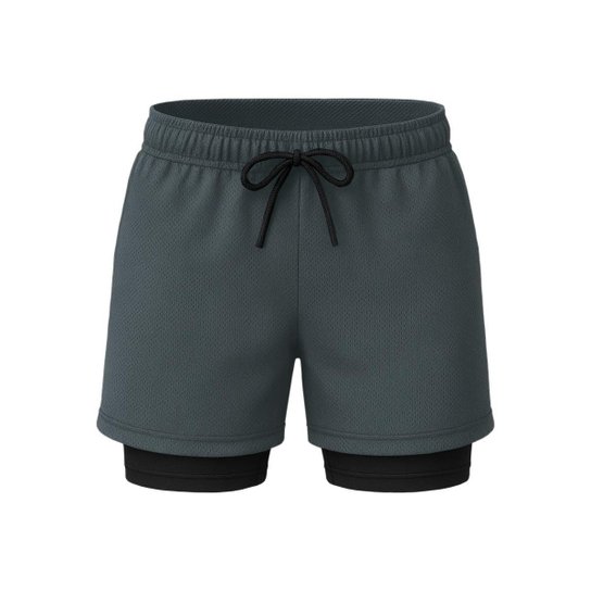 Kit 3 Shorts Masculinos 2 em 1 com Camada Térmica e Tecido de Alta Respirabilidade