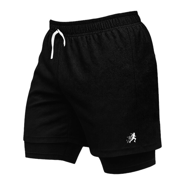 Kit 3 Shorts Masculinos 2 em 1 para Treinos com Visual e Estampa Esportivo