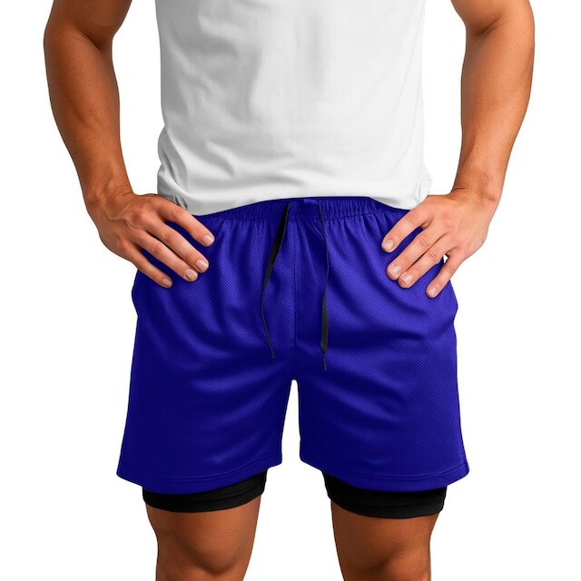 Kit 3 Shorts Masculinos de Treino com Forro Interno Faixa Lateral e Ajuste Seguro