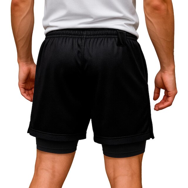 Kit 3 Shorts Masculinos de Treino com Forro Interno Faixa Lateral e Ajuste Seguro