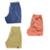 Kit 3 Shorts Mauricinho Plus Size Fio Tinto Linho 3 Bolsos Cor:;Tamanho:G3 - Azul Royal+Laranja