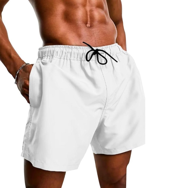 Kit 3 Shorts Tactel Masculino Praia Liso com Bolsos Secagem Rápida e Ajuste