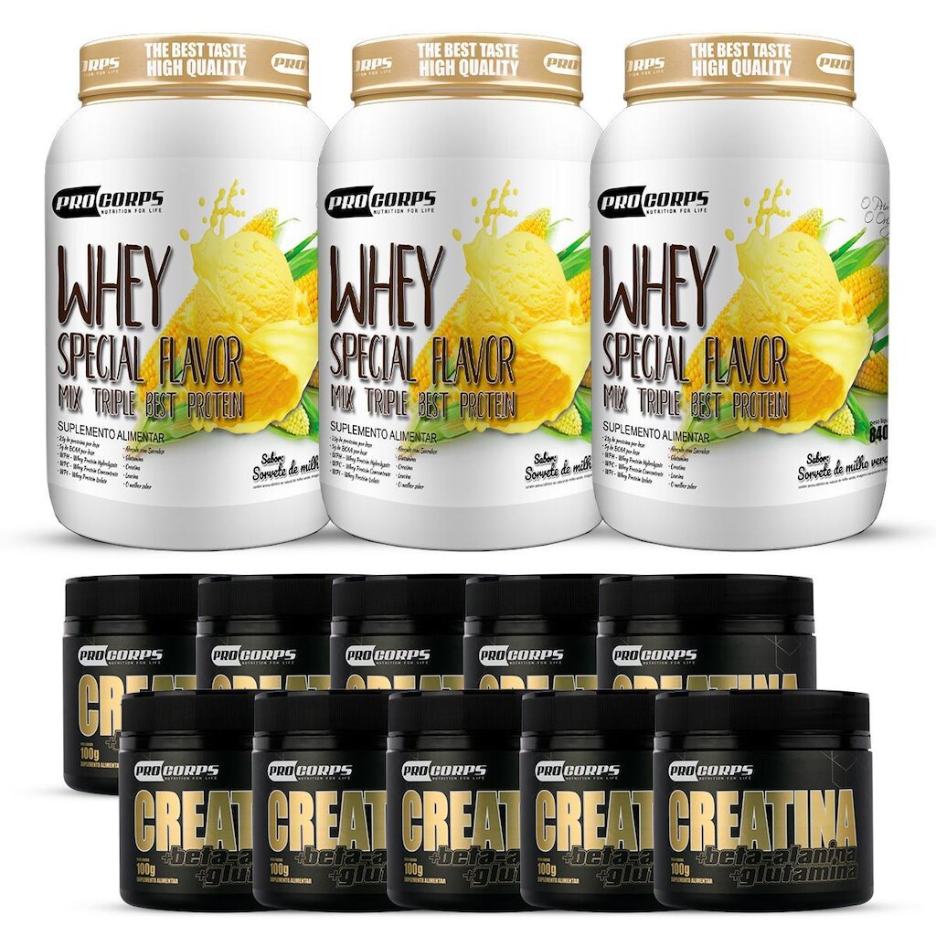 Kit 3 Special Flavor 840g + 10 Creatinas 100g