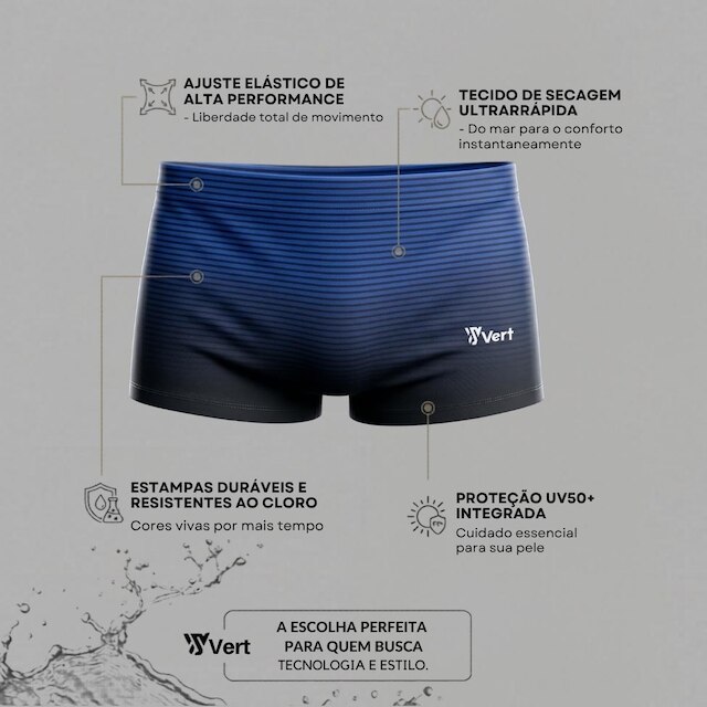 Kit 3 Sungas Masculina Estampada Boxer Forrada Premium