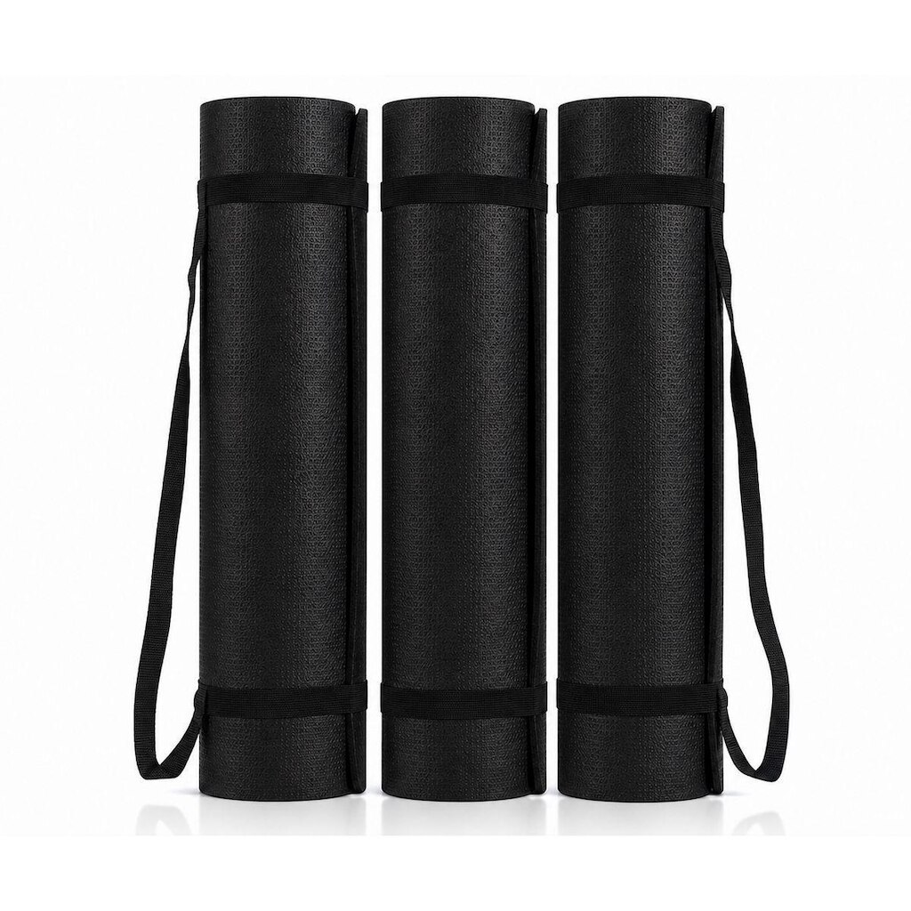 Kit 3 Tapetes de Yoga Eva Max 5mm Antiderrapante com Alça
