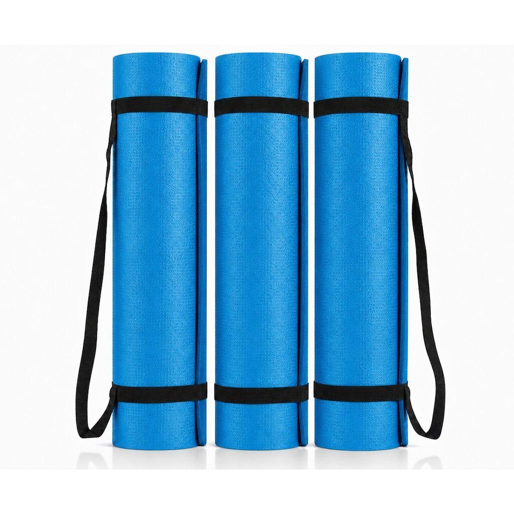 Kit 3 Tapetes de Yoga Eva Max 5mm Antiderrapante com Alça