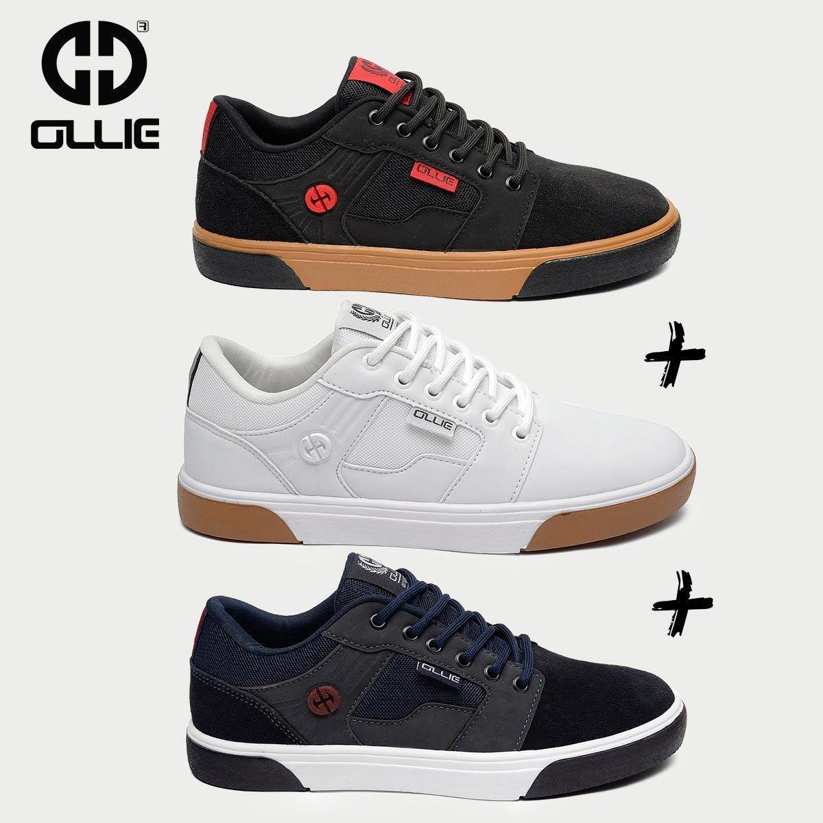 Kit 3 Tênis Ollie Masculino Plazza Conforto Menor preço em Kit 3 Tênis Ollie Masculino Plazza Conforto