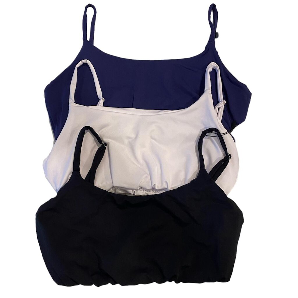 KIT 3 TOP EM POLIAMIDA MIBELLA