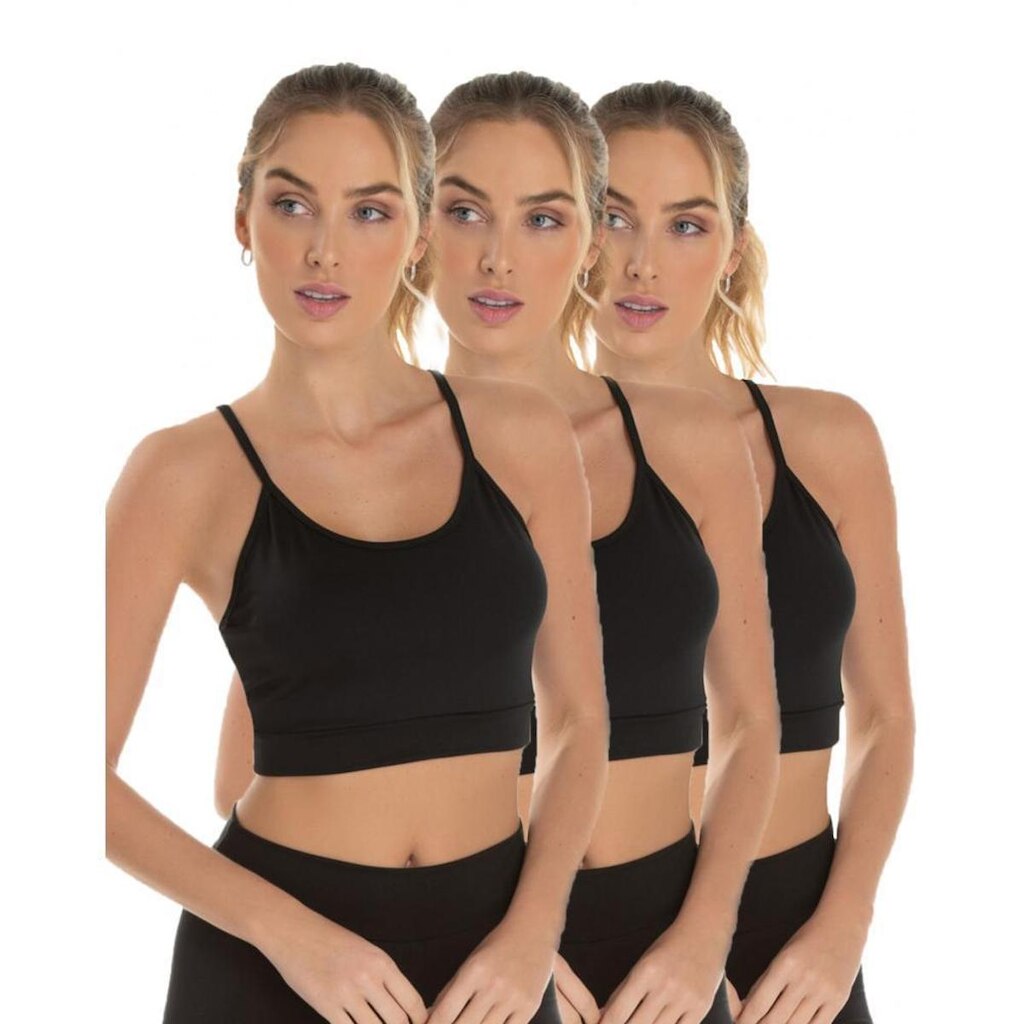 Kit 3 Tops De Alcinha Fitness