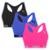 Kit 3 Tops Puma Nadador Sem Costura Feminino - Rosa+Azul