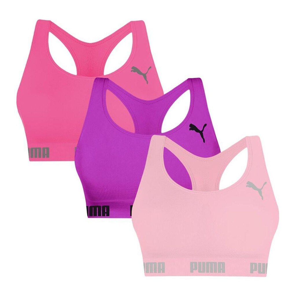 Kit 3 Tops Puma Nadador Sem Costura Feminino