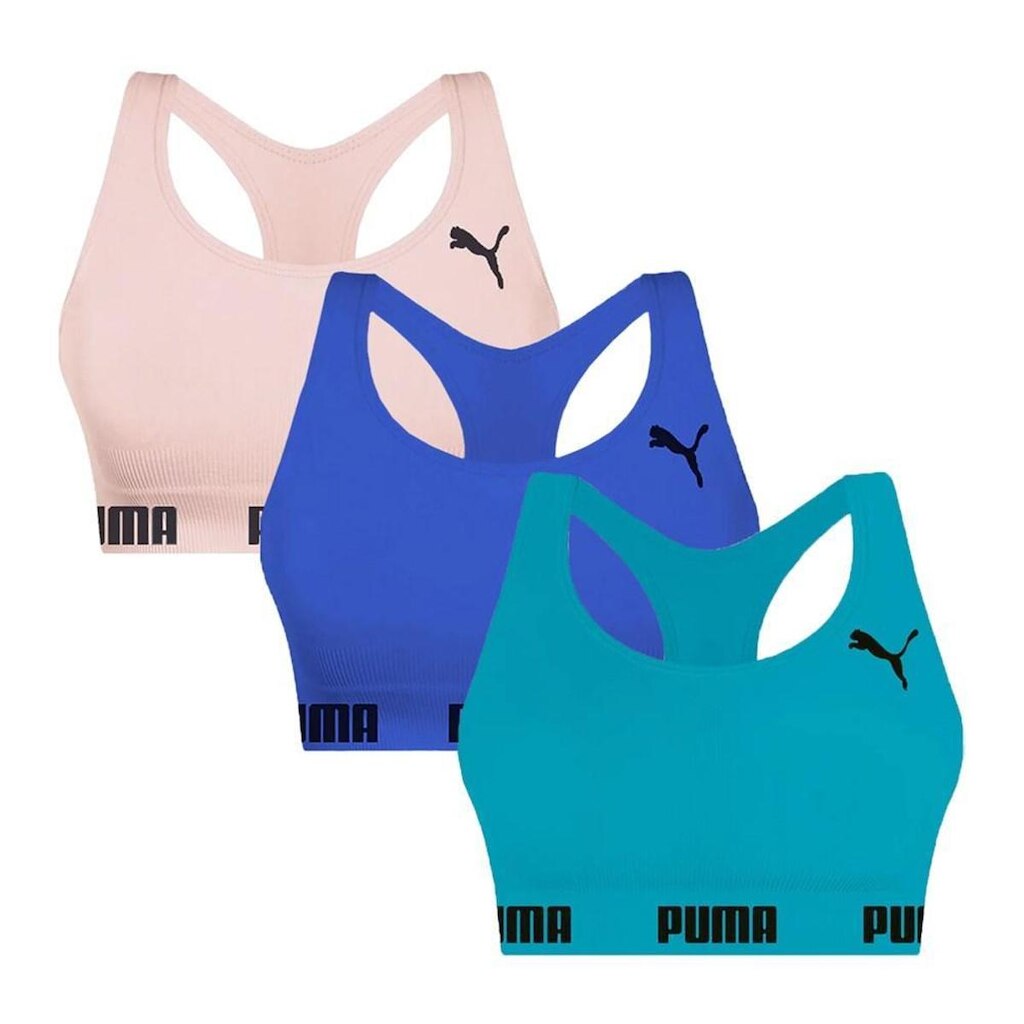 Kit 3 Tops Puma Nadador Sem Costura Feminino