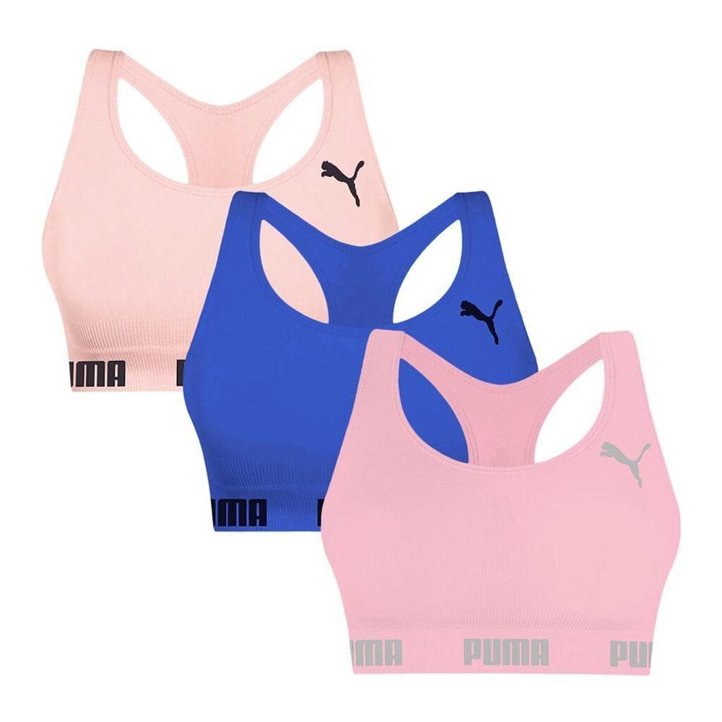 Kit 3 Tops Puma Nadador Sem Costura Feminino