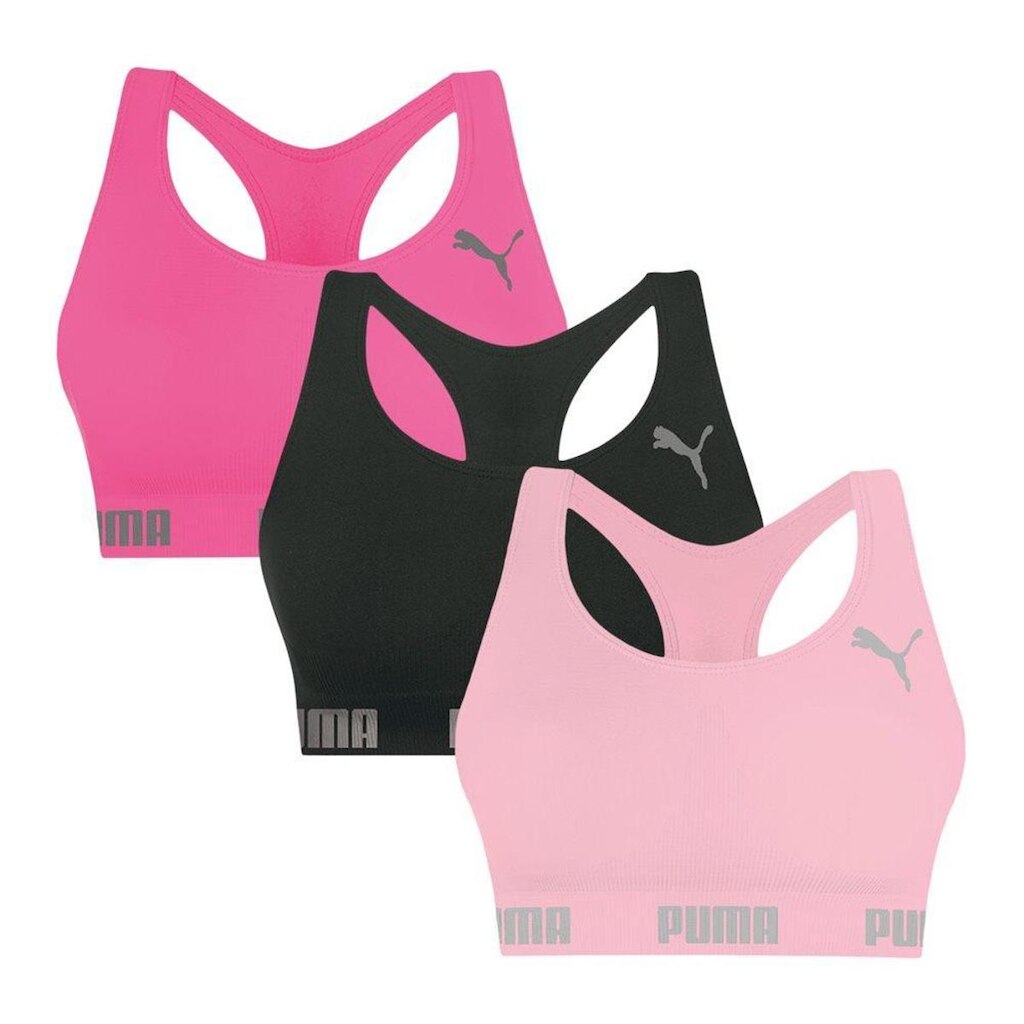 Kit 3 Tops Puma Nadador Sem Costura Feminino