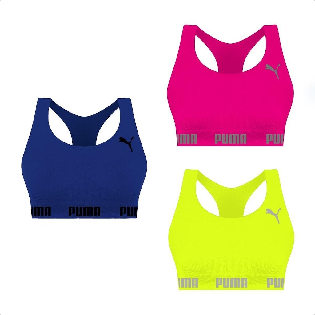 Kit 3 Tops Puma Nadador Sem Costura