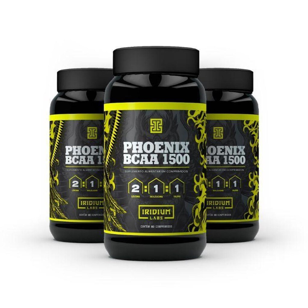 Kit 3 Unidades Phoenix BCAA 1500 Iridium Labs