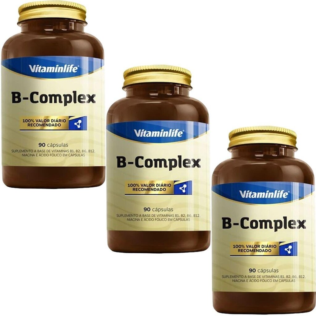 Kit 3X B Complex Vitaminas Complexo B - 90 Cápsulas - VitaminLife