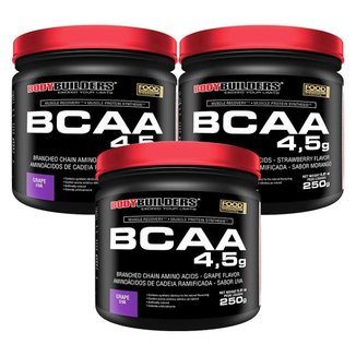 KIT 3x BCAA 4.5g Powder 250g - Bodybuilders