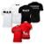 Kit 3x Camiseta Max Titanium Preta + Branca + Vermelha Integralmédica Blusa Roupa - Preto+Branco