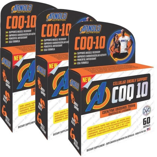 Kit 3x Coenzima Q10 Ubiquinol 200mg - 60 Softgels - Arnold Nutrition - Natural. Menor preço em Kit 3x Coenzima Q10 Ubiquinol 200mg - 60 Softgels - Arnold Nutrition - Natural.
