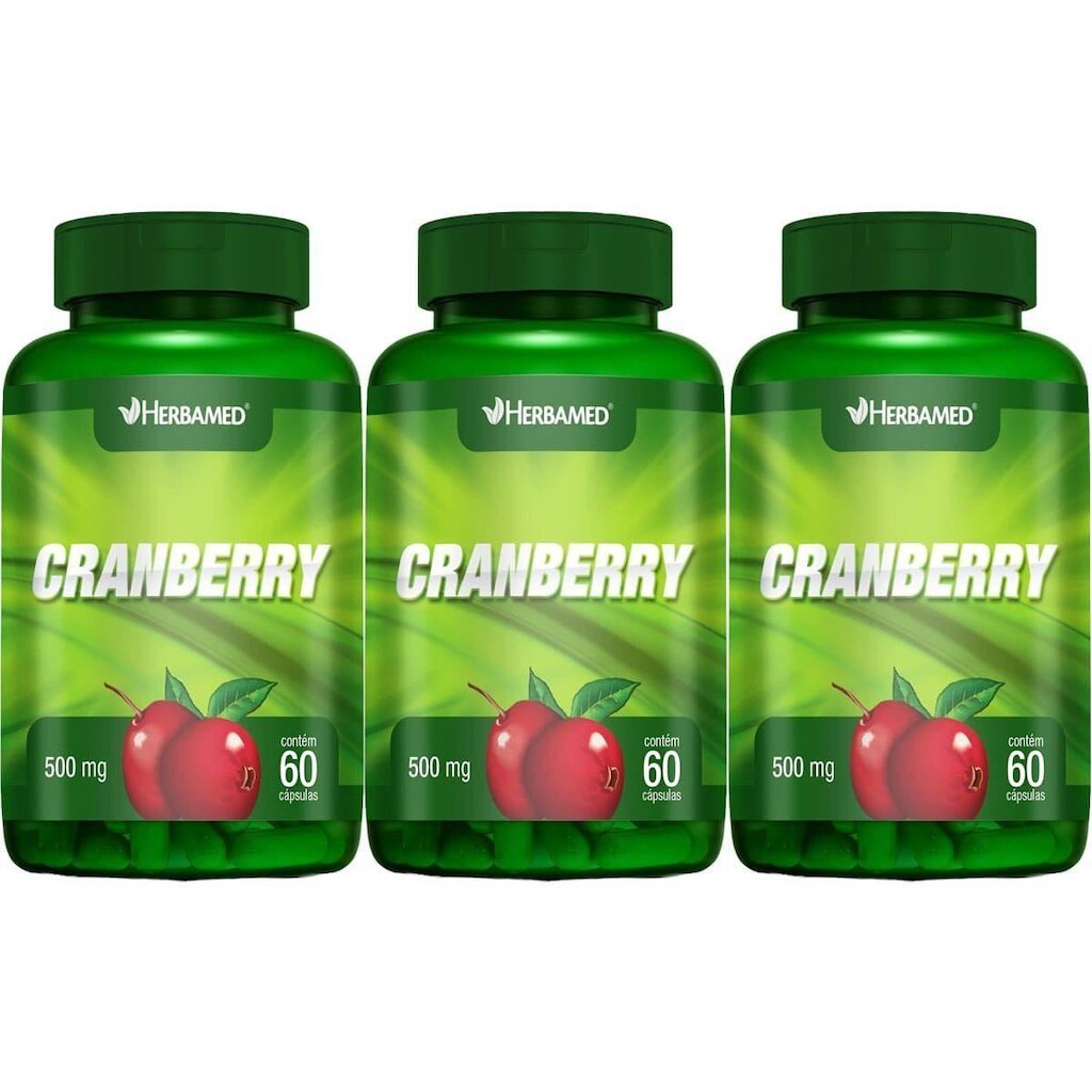 Kit 3X Cranberry 60 Cápsulas - Herbamed