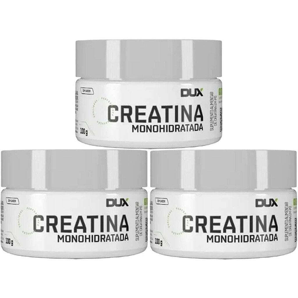 Kit 3X Creatina Monohidratada - 100g Sem Sabor - Dux Nutrition