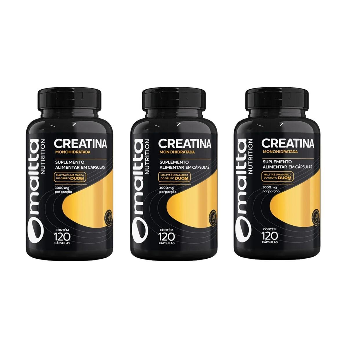 Kit 3x Creatina Monohidratada 3x120 cápsulas Maltta