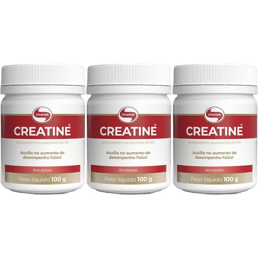 Kit 3X Creatine Monohidratada - 100g - Vitafor