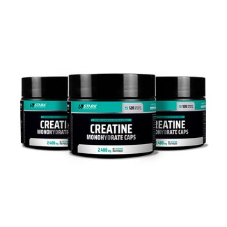 Kit 3x Creatine Monohydrate Caps Stark Supplements 120 Cápsulas