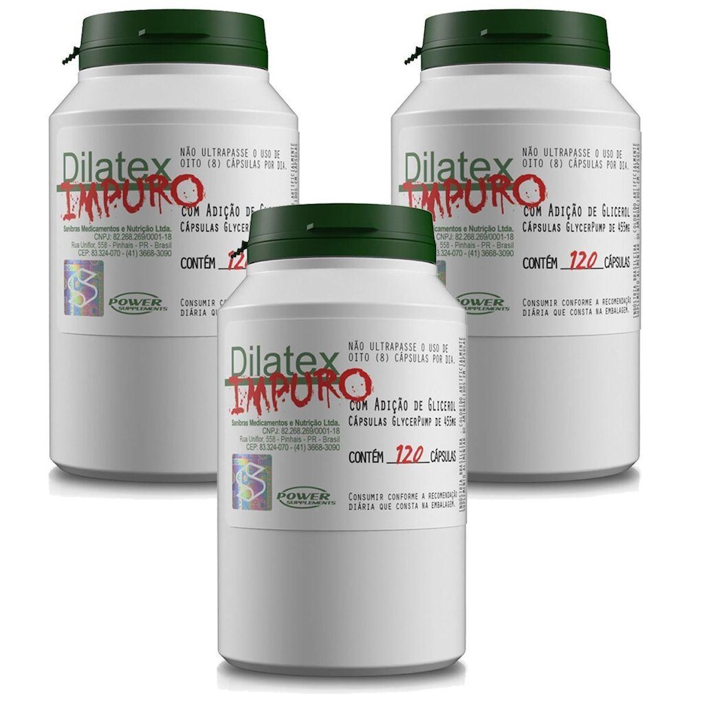 Kit 3X Dilatex Impuro - 120 Cápsulas - Power Supplements