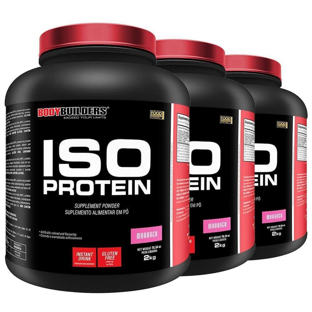 Kit 3x Iso Protein 2kg - Bodybuilders