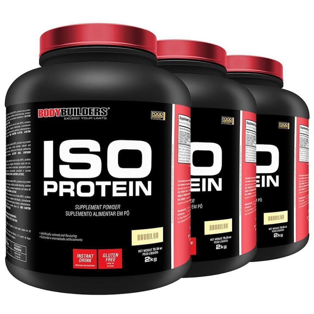 Kit 3x Iso Protein 2kg - Bodybuilders