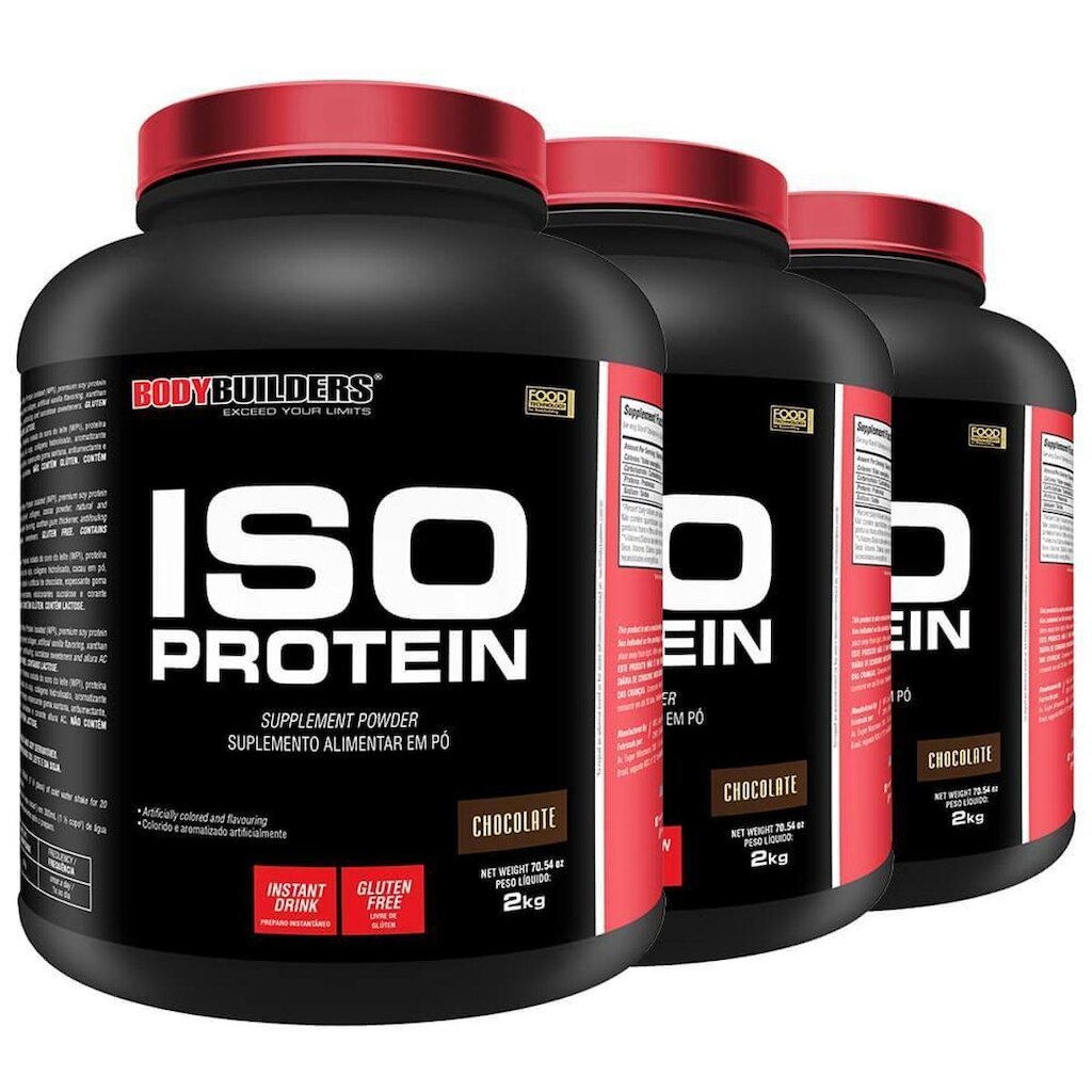 Kit 3x Iso Protein 2kg - Bodybuilders