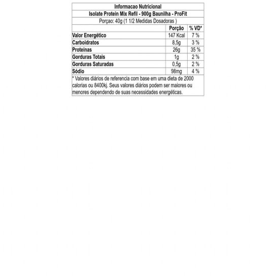 Kit 3X Isolate Protein Mix Refil - 900g Baunilha - ProFit