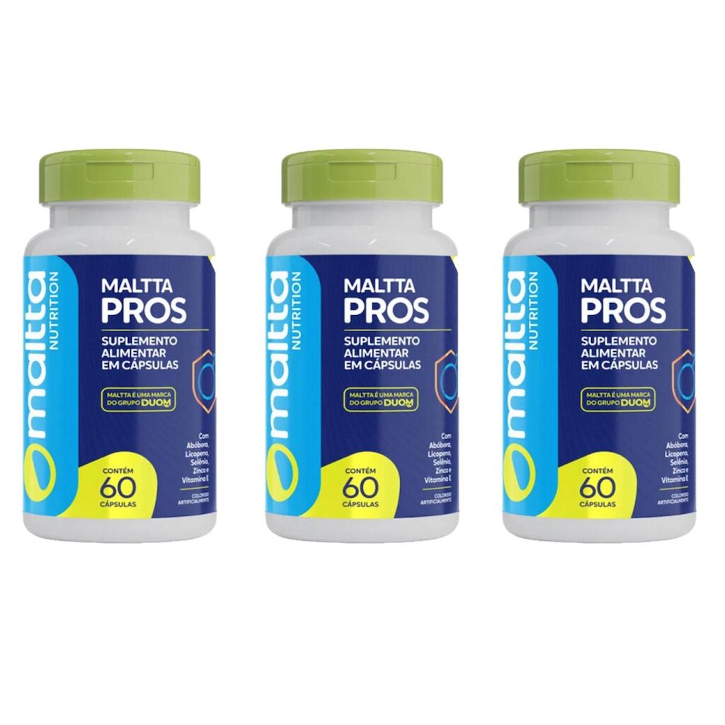 Kit 3x Maltta Pros Saúde do Homem 3x60 cápsulas Maltta
