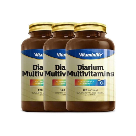 Kit 3x Multivitamínico Diarium Multivitamins 120 Cáps - Vitaminlife é ruim? Kit 3x Multivitamínico Diarium Multivitamins 120 Cáps - Vitaminlife é boa?